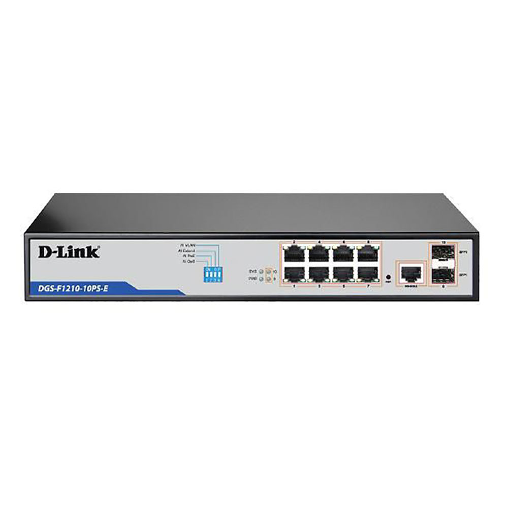 Image for D-LINK DGS-F1210-10PS-E SWITCH BLACK from PaperChase Office National