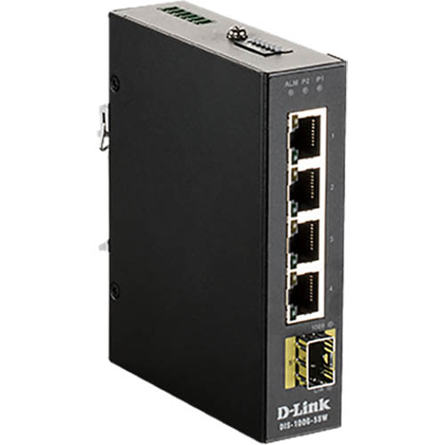 Image for D-LINK DIS-100G-5SW 5-PORT GIGABIT INDUSTRIAL SWITCH WITH 4 1000BASE-T PORTS AND 1 SFP PORT from Chris Humphrey Office National