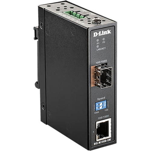 Image for D-LINK DIS-M100G-SW INDUSTRIAL MEDIA CONVERTER 100/1000 MBPS SFP TO 100/1000 MBPS RJ45 from OFFICE NATIONAL CANNING VALE