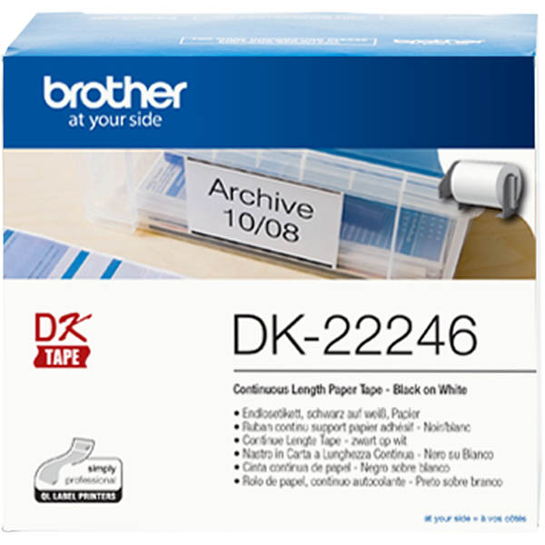Image for BROTHER DK-22246 CONTINUOUS PAPER LABEL ROLL 103MM X 30.48M WHITE from Surry Office National