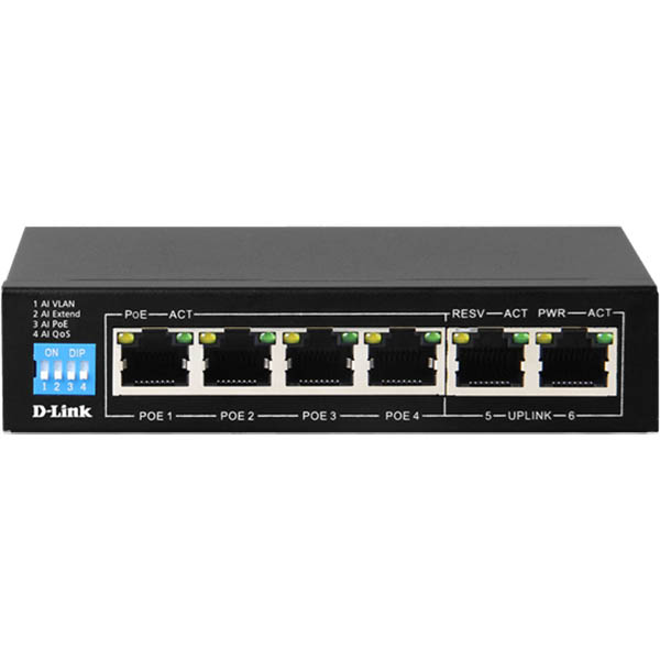 Image for D-LINK DGS-F1006P-E 6-PORT GIGABIT POE SWITCH from Surry Office National