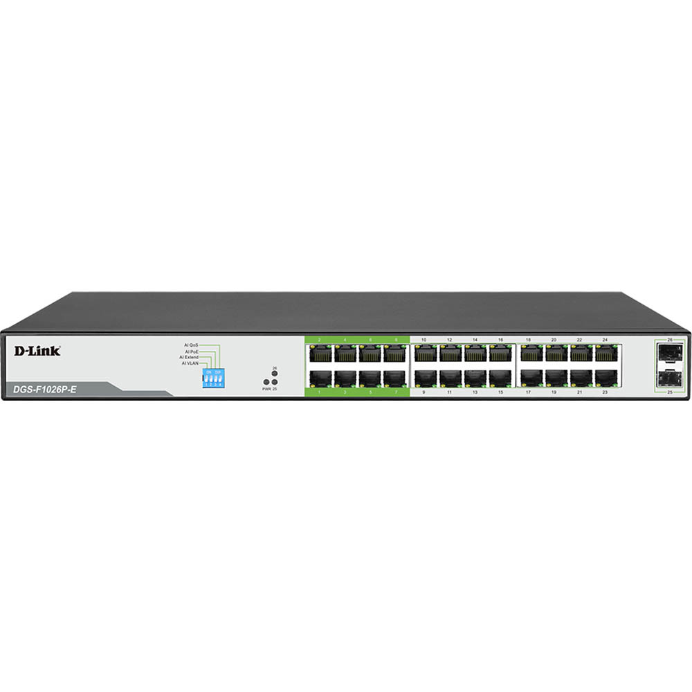 Image for D-LINK DGS-F1026P-E 26-PORT GIGABIT POE SWITCH from PaperChase Office National