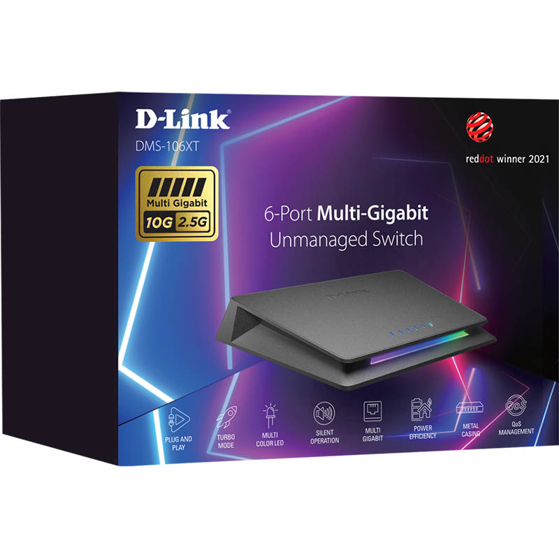 Image for D-LINK DMS-106XT 6-PORT 2.5G GAMING AND MEDIA SWITCH from Discount Office National