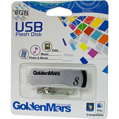 Image for GOLDEN MARS USB 2.0 FLASH DRIVE 8GB SILVER from Mackay Business Machines (MBM) Office National