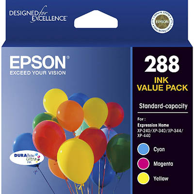 Image for EPSON 288 INK CARTRIDGE CYAN/MAGENTA/YELLOW from Aztec Office National