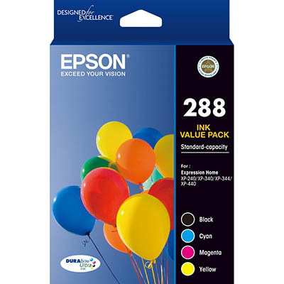 Image for EPSON 288 INK CARTRIDGE CYAN/MAGENTA/YELLOW/BLACK from Office National