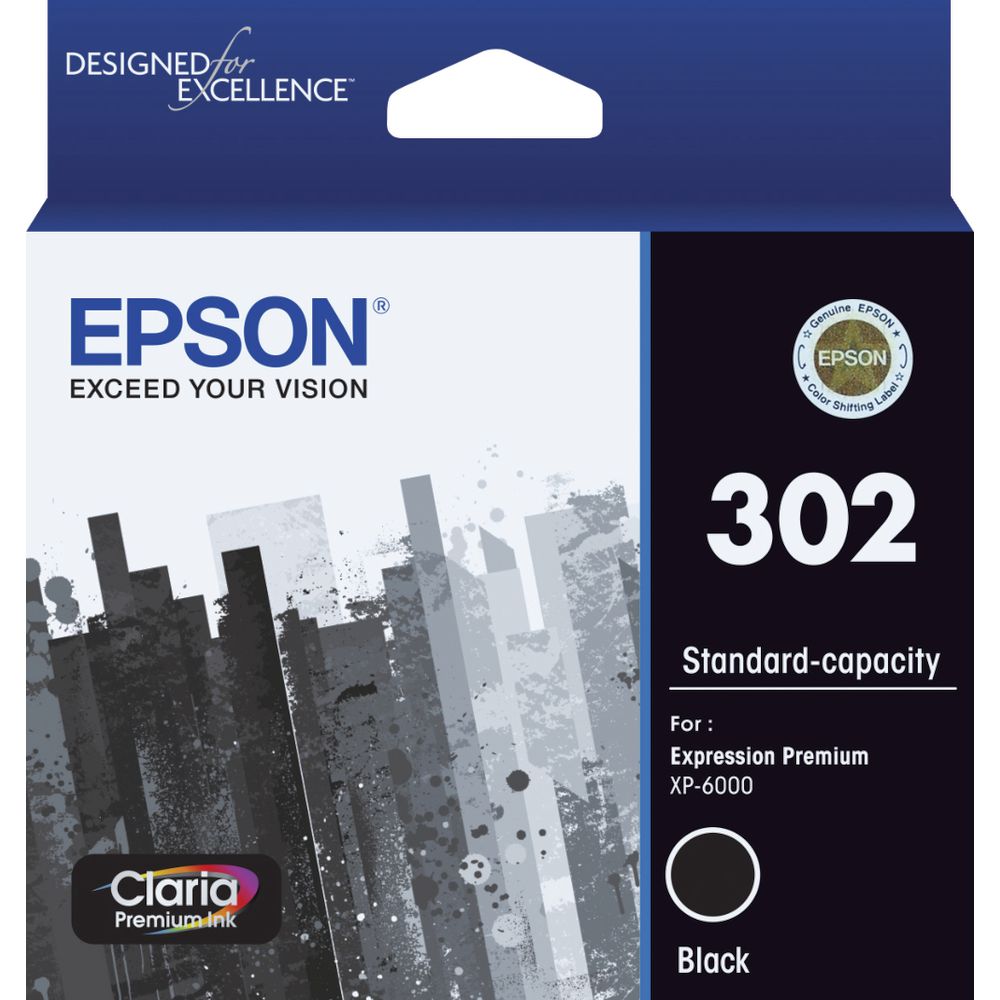 Image for EPSON 302 INK CARTRIDGE BLACK from Pirie Office National