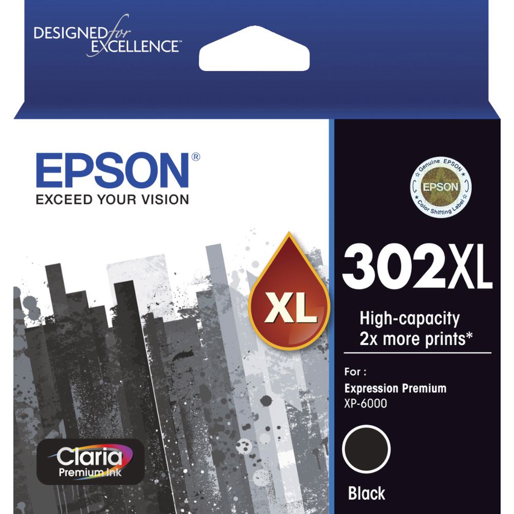 Image for EPSON 302XL INK CARTRIDGE HIGH YIELD BLACK from Chris Humphrey Office National