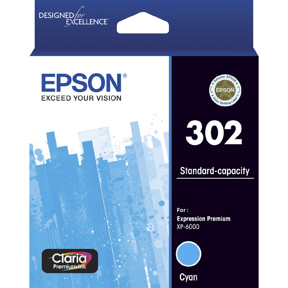 Image for EPSON 302 INK CARTRIDGE CYAN from Chris Humphrey Office National