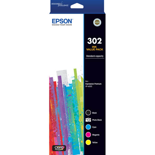 Image for EPSON 302XL INK CARTRIDGE HIGH YIELD 5 COLOUR VALUE PACK from Pirie Office National