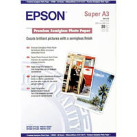 epson s041328 premium semigloss photo paper 251gsm a3 white pack 20