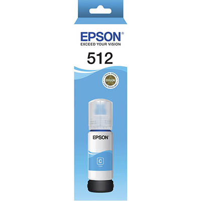 Image for EPSON T512 ECOTANK INK BOTTLE CYAN from Complete Stationery Office National (Devonport & Burnie)