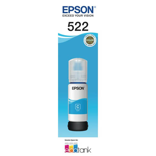Image for EPSON T522 ECOTANK INK BOTTLE CYAN from Office National Sydney Stationery
