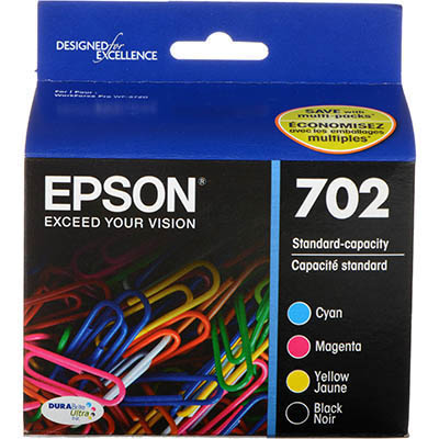 Image for EPSON 702 INK CARTRIDGE CYAN/MAGENTA/YELLOW/BLACK from OFFICE NATIONAL CANNING VALE