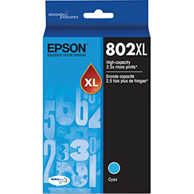 Image for EPSON 802XL INK CARTRIDGE HIGH YIELD CYAN from Office National Limestone Coast