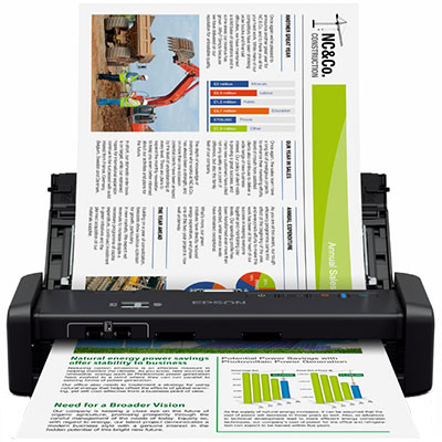 Image for EPSON DS-360W WORKFORCE PORTABLE DOCUMENT SCANNER from Office National