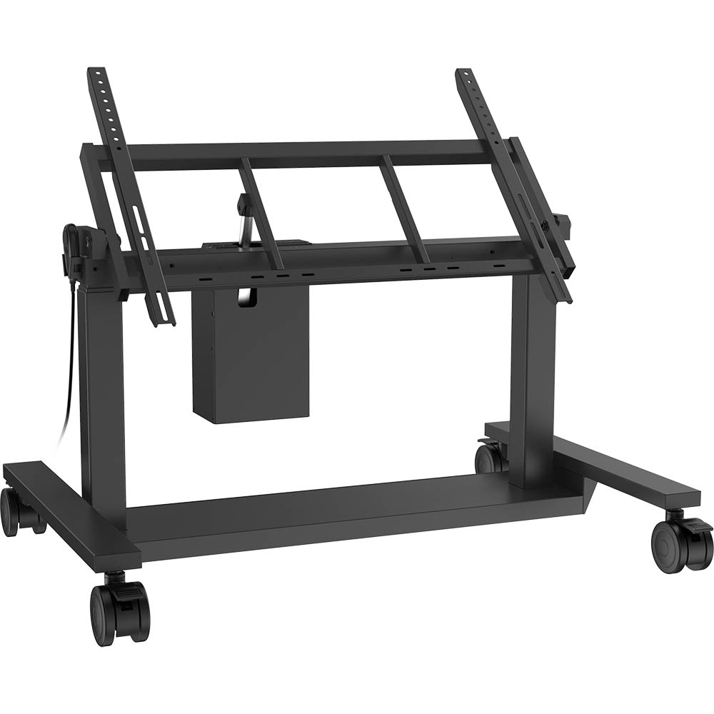 Image for MAXHUB EST11 HEIGHT ADJUSTABLE TILTING MONITOR TROLLEY BLACK from Office National