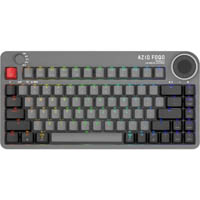 azio foqo pro wireless hot-swappable keyboard space grey light