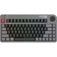 azio foqo pro wireless hot-swappable keyboard space grey dark