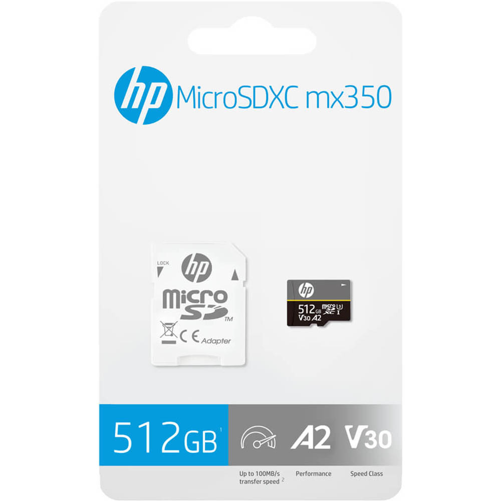 Image for HP MX350 A2 U3 HIGH SPEED MICROSD CARD 512GB from Office National Barossa