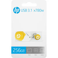 hp x780w flash drive usb 3.1 256gb yellow