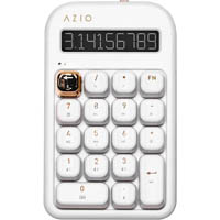 azio izo bluetooth number pad and calculator white blossom