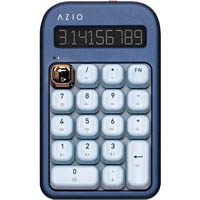 azio izo bluetooth number pad and calculator blue iris