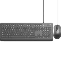 azio km535 washable usb keyboard and mouse combo black