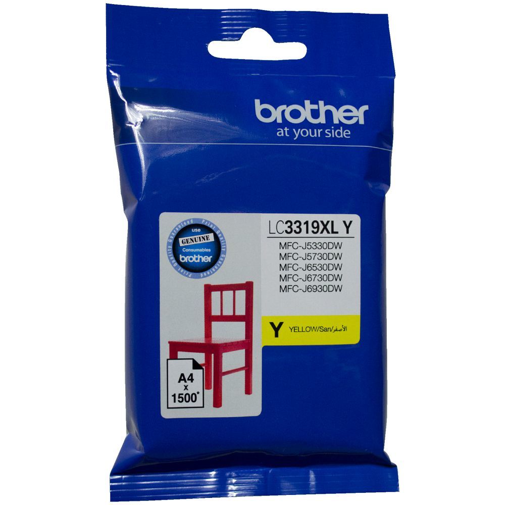 Image for BROTHER LC3319XLY INK CARTRIDGE HIGH YIELD YELLOW from Our Town & Country Office National