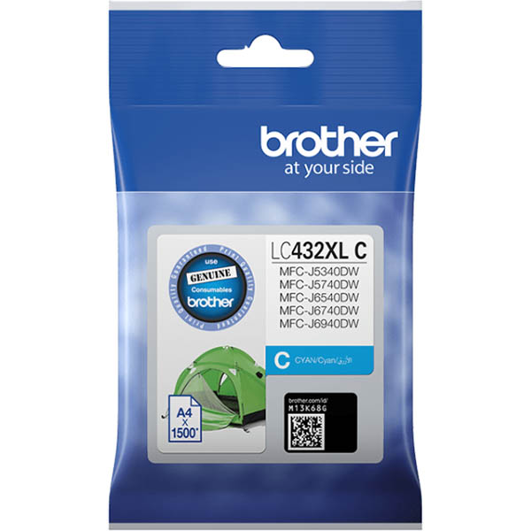 Image for BROTHER LC432XL INK CARTRIDGE HIGH YIELD CYAN from OFFICE NATIONAL CANNING VALE