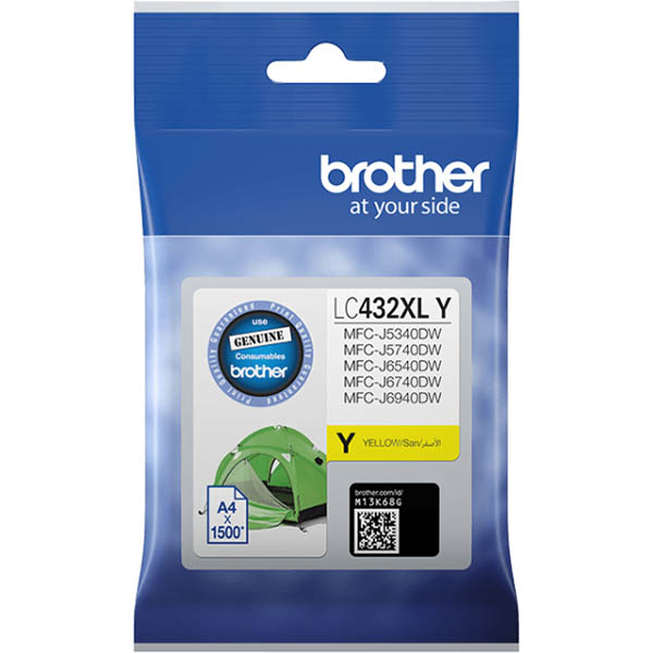 Image for BROTHER LC432XL INK CARTRIDGE HIGH YIELD YELLOW from OFFICE NATIONAL CANNING VALE