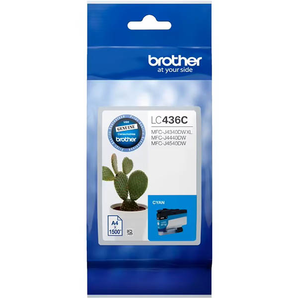 Image for BROTHER LC436 INVESTMENT INK CARTRIDGE CYAN from Surry Office National