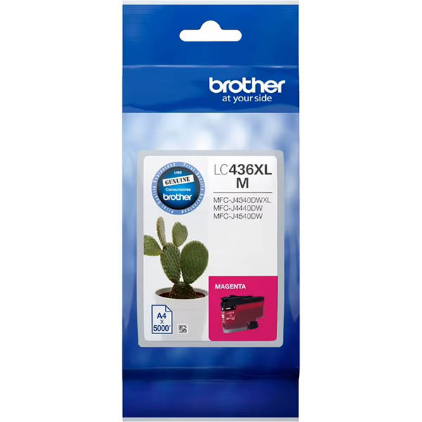 Image for BROTHER LC436XL INVESTMENT INK CARTRIDGE HIGH YIELD MAGENTA from Office National