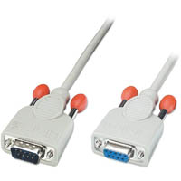 lindy 31525 db9 serial extension cable male to female 5m white