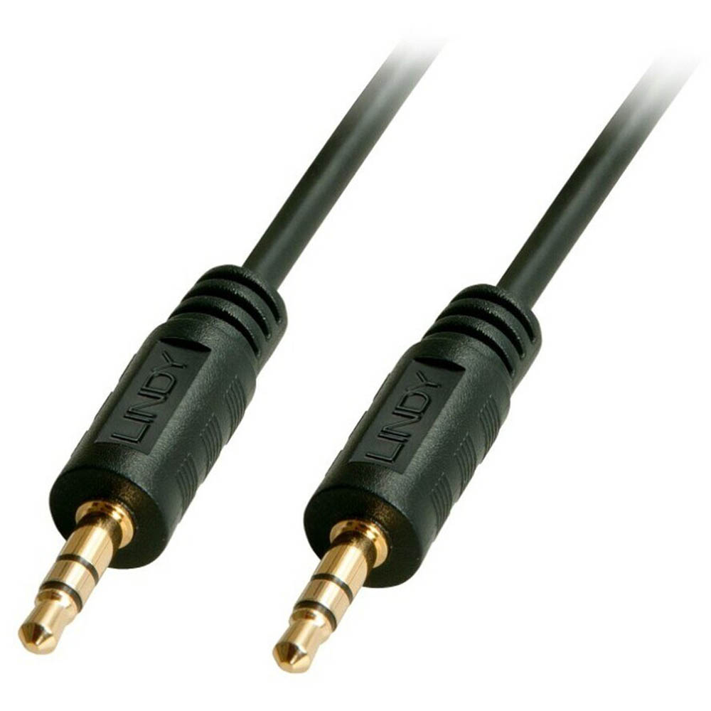 Image for LINDY 35641 3.5MM STEREO AUDIO CABLE 1M BLACK from OFFICE NATIONAL CANNING VALE