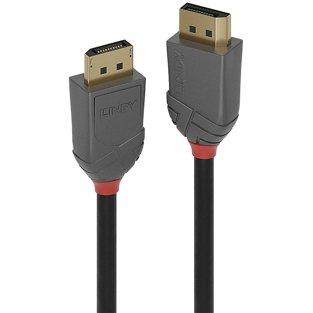 Image for LINDY 36480 ANTHRA LINE DISPLAYPORT 1.4 CABLE 500MM BLACK from PaperChase Office National