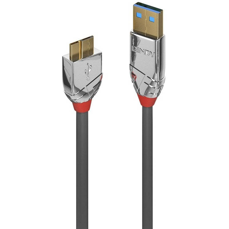Image for LINDY 36658 CROMO LINE USB-A 3.0 TO MICRO-B CABLE 2M GREY from OFFICE NATIONAL CANNING VALE