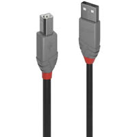 lindy 36671 anthra line usb-a to usb-b 2.0 cable 0.5m black