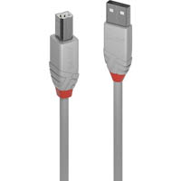 lindy 36681 anthra line usb-a to usb-b 2.0 cable 0.5m grey