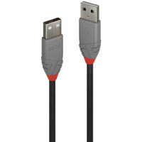 lindy 36695 anthra line usb-a to usb-a 2.0 cable 5m black