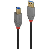 lindy 36742 anthra line usb-a to usb-b 3.0 cable 2m black