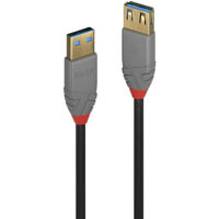 lindy 36763 anthra line usb-a 3.0 extension cable 3m black