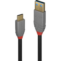 lindy 36912 anthra line usb-a to usb-c cable 3.2 10gbps 5a pd 1.5m grey