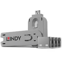 lindy 40454 usb port blocker with key pack 4 white