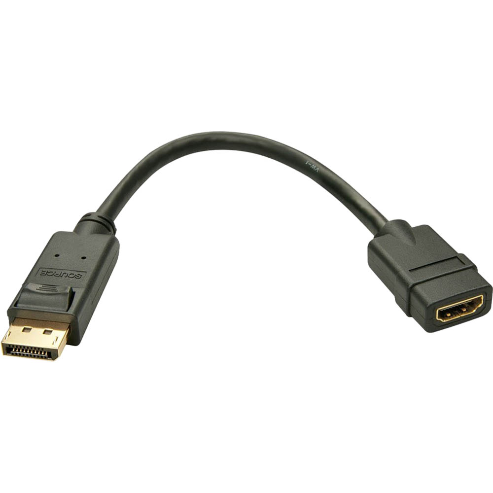 Image for LINDY 41005 ADAPTER CONVERTER DISPLAYPORT 1.1 TO HDMI 1.3 150MM BLACK from PaperChase Office National