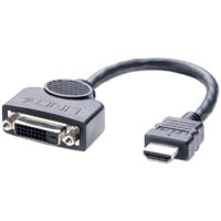 lindy 41227 displayport adapter cable dvi-d female to hdmi male 200mm black