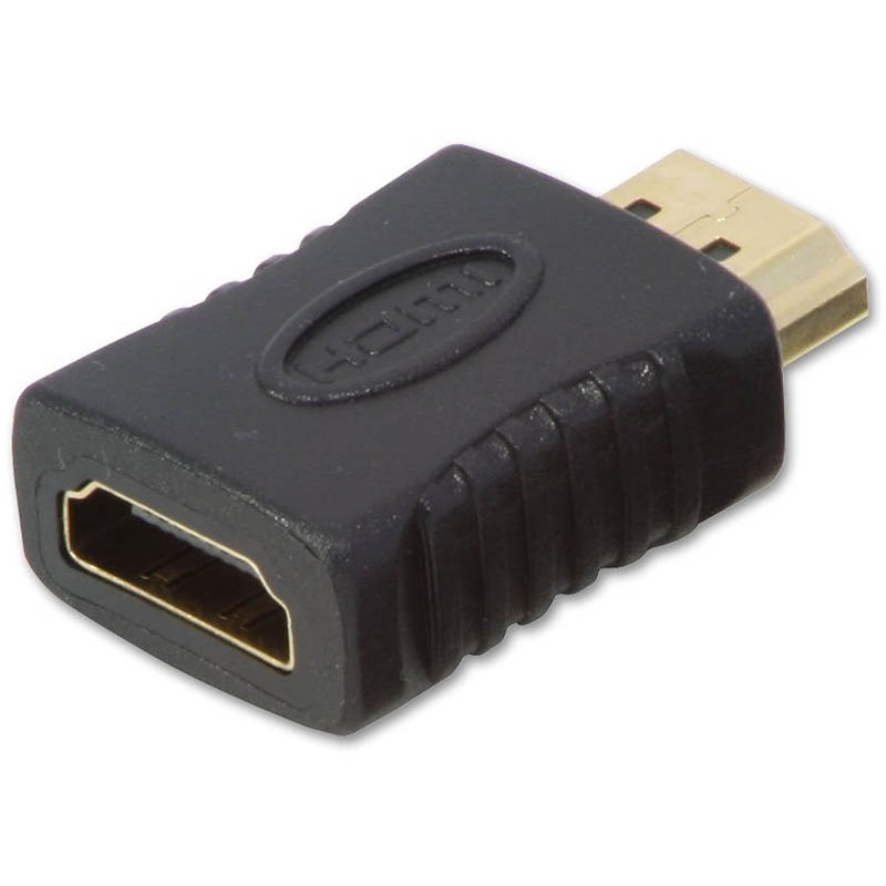 Image for LINDY 41232 HDMI ADAPTER FEMALE TO MALE CEC-LESS BLACK from Emerald Office Supplies Office National