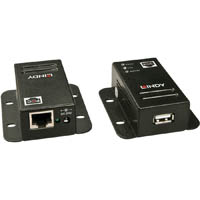 lindy 42680 50m cat-5/cat-6 usb 2.0 extender with power over pack 2 black