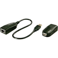 lindy 42693 extender cable usb 2.0 cat5/6 50m black