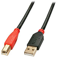 lindy 42761 active usb-a to usb-b 2.0 cable 10m black/red